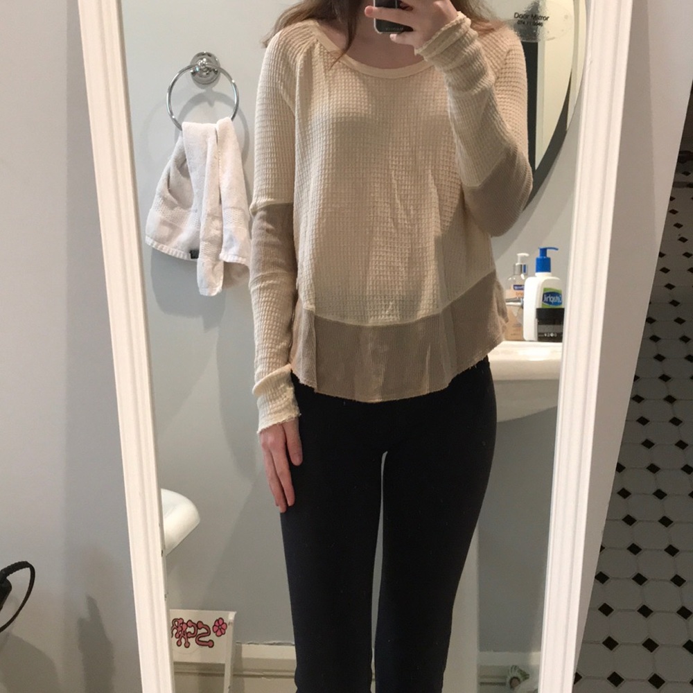 Free people thermal cream/tan